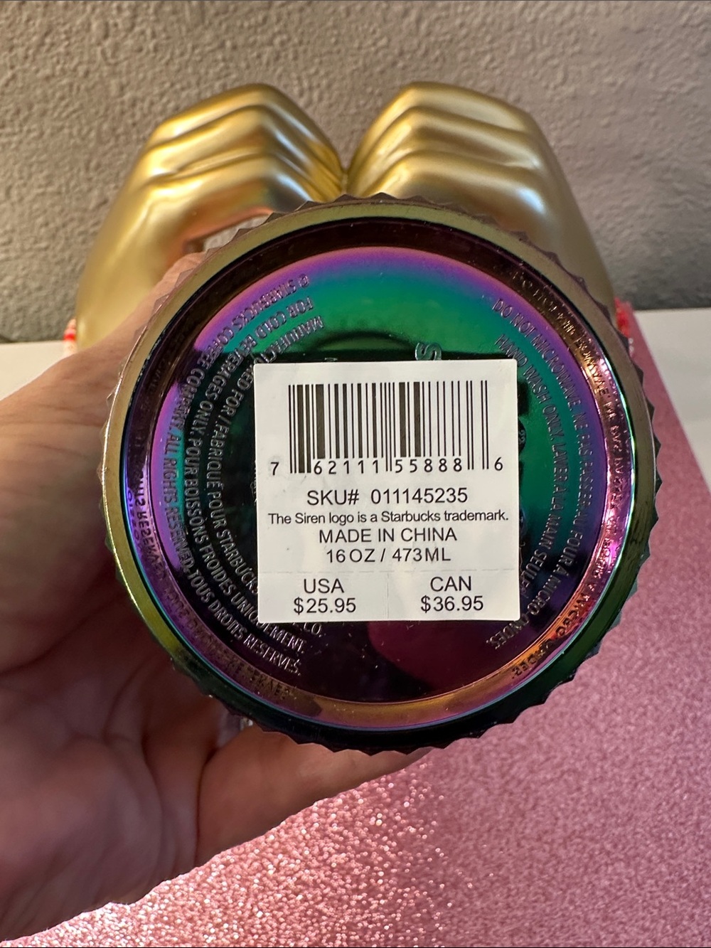 Starbucks Iridescent Studded Tumbler - Green Blue Purple - Picture 2 of 3